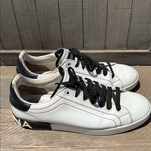 Dolce & Gabbana White and Black Sneakers
